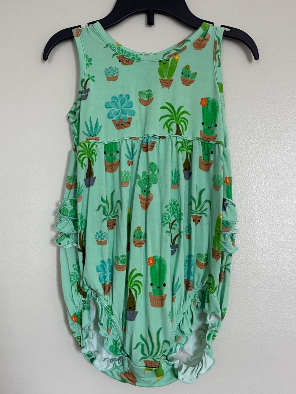 Little Sleepies Play Succulent Love Bubble Romper, Size 2T